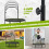 Ø101 cm mini trampoline with height-adjustable handle and 2 resistance bands green 3