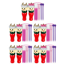 Französisches Stricken Werkzeug 10 Pack, Holz Stricken Dolly Set Spule Stricken Doll Stricken Loom Spielzeug zum Herstellen Von Armbändern Usw