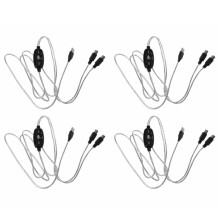 4X USB in-OUT MIDI-Kabel-Konverter PC zum Musik-Tastatur-Adapter-Schnur