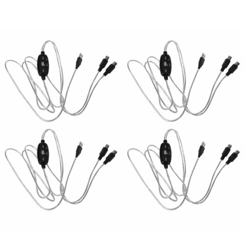 4X USB in-OUT MIDI Cable Converter PC to Music Keyboard Adapter Cord