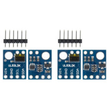 2X VL53L0X -of-Flight (ToF) Ranging Sensor Breakout 940nm GY-VL53L0X V1/V2 Distance Module I2C IIC GY-530 3.3V/5V