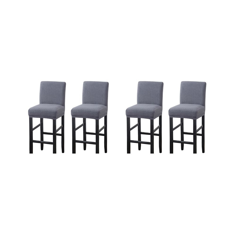 4X Reusable Pub Counter Stool Chair Covers Slipcover Stretch Removable Washable Dining Room Chair Covers B Gray 4711464441860