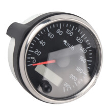 85mm LCD Speedometer 220KM/H for 12V/24V Car Truck Boat Motor