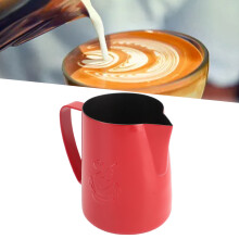 480ml Stainless Steel Milk Frothing Pitcher - Bright Red, 84x102mm