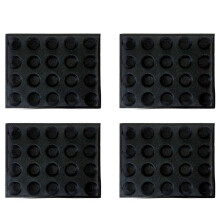 4X 20-Hole Silicone Mold Cake T  Pizza Model Round Bread Hamburger Mold Non-Stick Baking Tray Tool