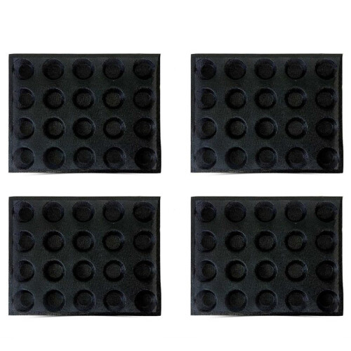 4X 20-Hole Silicone Mold Cake T  Pizza Model Round Bread Hamburger Mold Non-Stick Baking Tray Tool