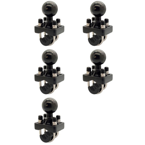 5X Base de Montagem em Trilho de Guiador para Motocicleta com Parafuso Duplo em U com Esfera de 1,5 Polegadas para Câmera  para  para