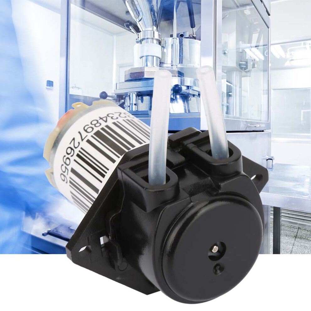6V Small Peristaltic Pump For Titration Dc Self-Priming Flat Black 4631391618725