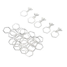 30Pcs Silver Zinc Alloy Knitting Stitch Markers for Weaving & Crafts