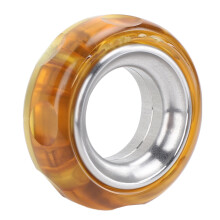Stainless Steel Fingertip Anxiety Toy – Amber, 37.5x18mm Handheld Fidget Ring
