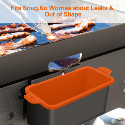 (Orange) Silicone Grease Cup Liners, Dishwasher Safe & Durable 1