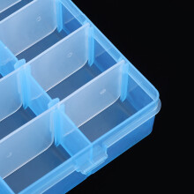 Ohrring-Organizer-Box, 36 Fächer, Kunststoff, mit Gummibändern - Zuhause-Aufbewahrung blau
