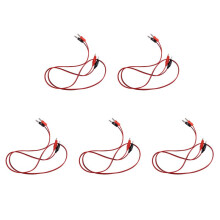 10 Pcs Red Black Banana Plugs to Alligator Clips Probe Test Cable 1M