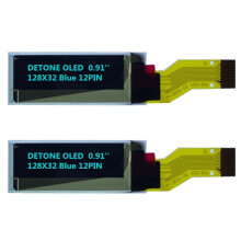 2pcs 0.91 Inch OLED Screen Word 12pin 128X32 Dot Matrix Screen Drive SSD-1306 Serial Port OLED Screen