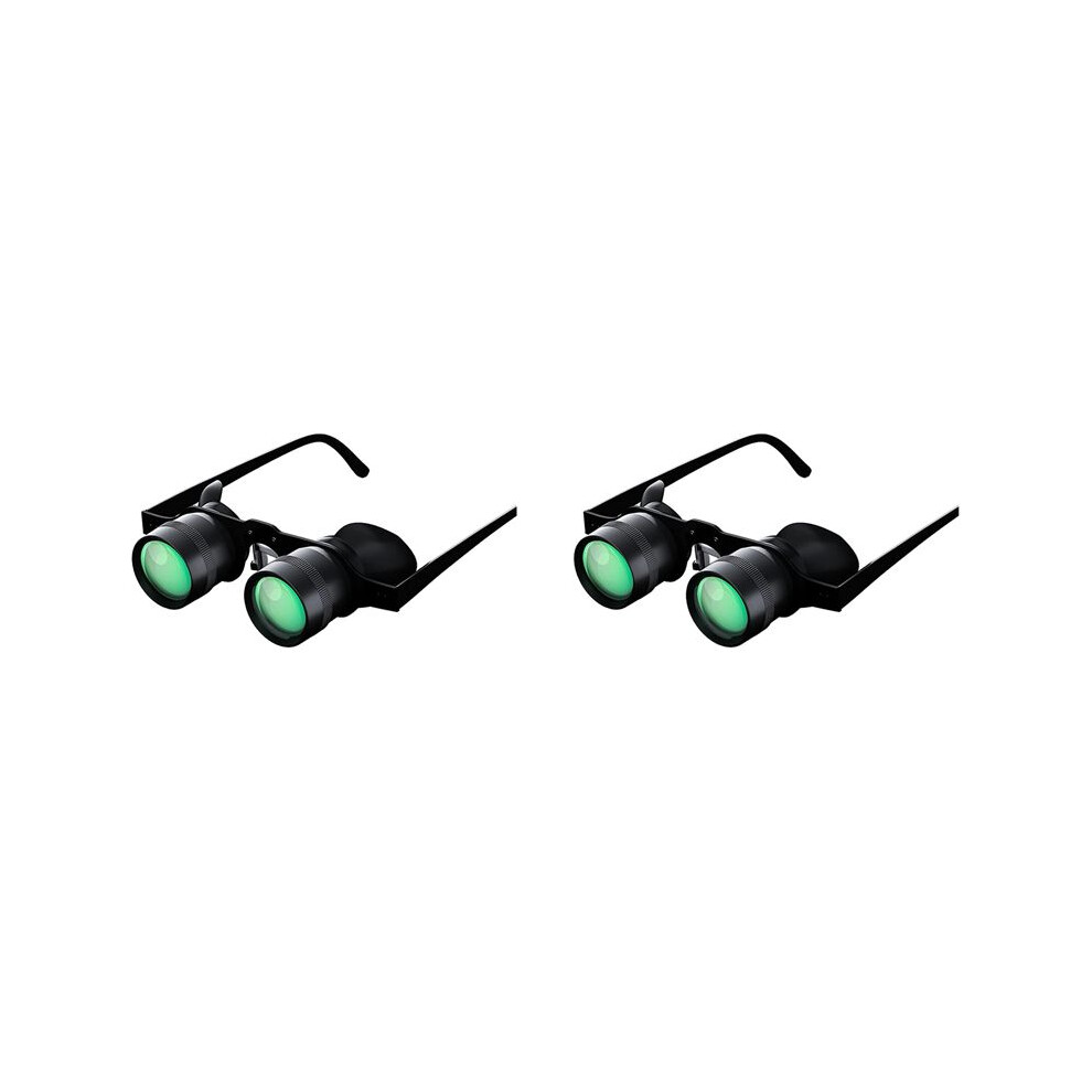 2Pcs Fishing Binoculars Glasses Portable Hands Free Binoculars Telescope 10X Zoom Glasses Light 6033968585146