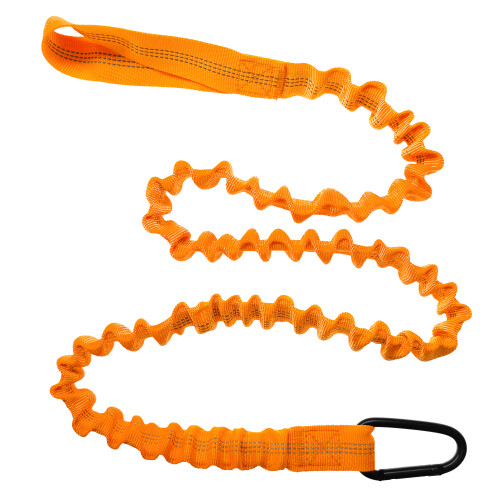(Orange) Kayak Paddle Leash Stretchable Hook for SUP Canoeing 1