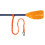 (Orange) Kayak Paddle Leash Stretchable Hook for SUP Canoeing 3