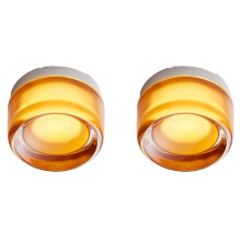 2X Appliques Murales LED pour Chambre à Coucher, Chevet, Intérieur et Extérieur, Applique Ronde à LED, Luminaires de Fond, Lumière Acrylique, C