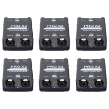 6X Nuovo Isolatore Audio A 2 Vie, Eliminatore di Corrente Audio, XLR 6.5, Isolatore Permalloy, Mixer Trasmissione In Diretta