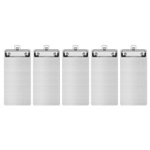 5X Prancheta de Metal de Alumínio com Suporte para Caneta Prancheta de Bolso de Alumínio de 4,1 X 8,4 Polegadas A5 para Escritório Escolar