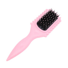 Pink Ergonomic Styling Brush with Soft Bristles for Drying & Shaping