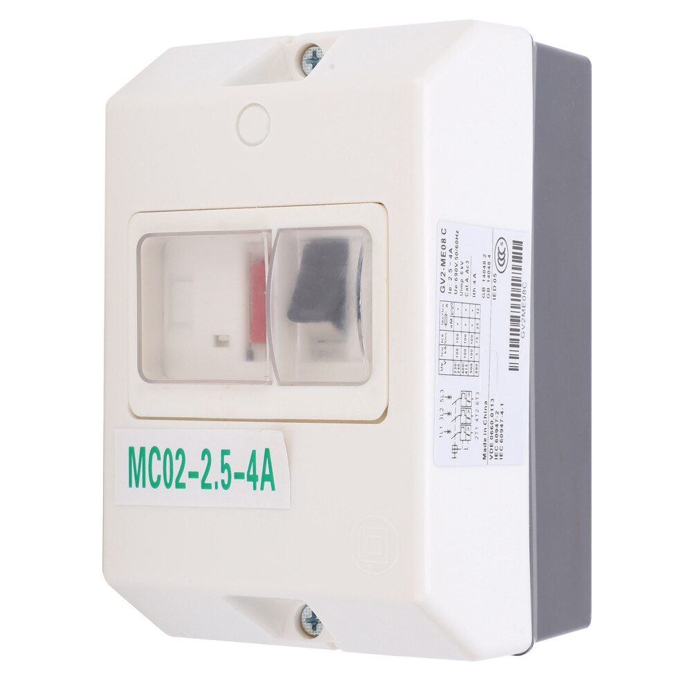 Motor Protection Switch Waterproof 2.5-4A 220/380V Ip55 Protector 6941391781304