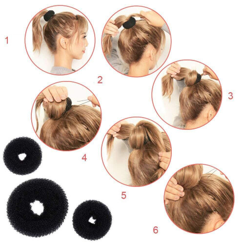 Vlechthulpmiddelen, 25 stuks - Professionele haarstylinghulpmiddelen Black 1