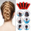 Vlechthulpmiddelen, 25 stuks - Professionele haarstylinghulpmiddelen Black 5