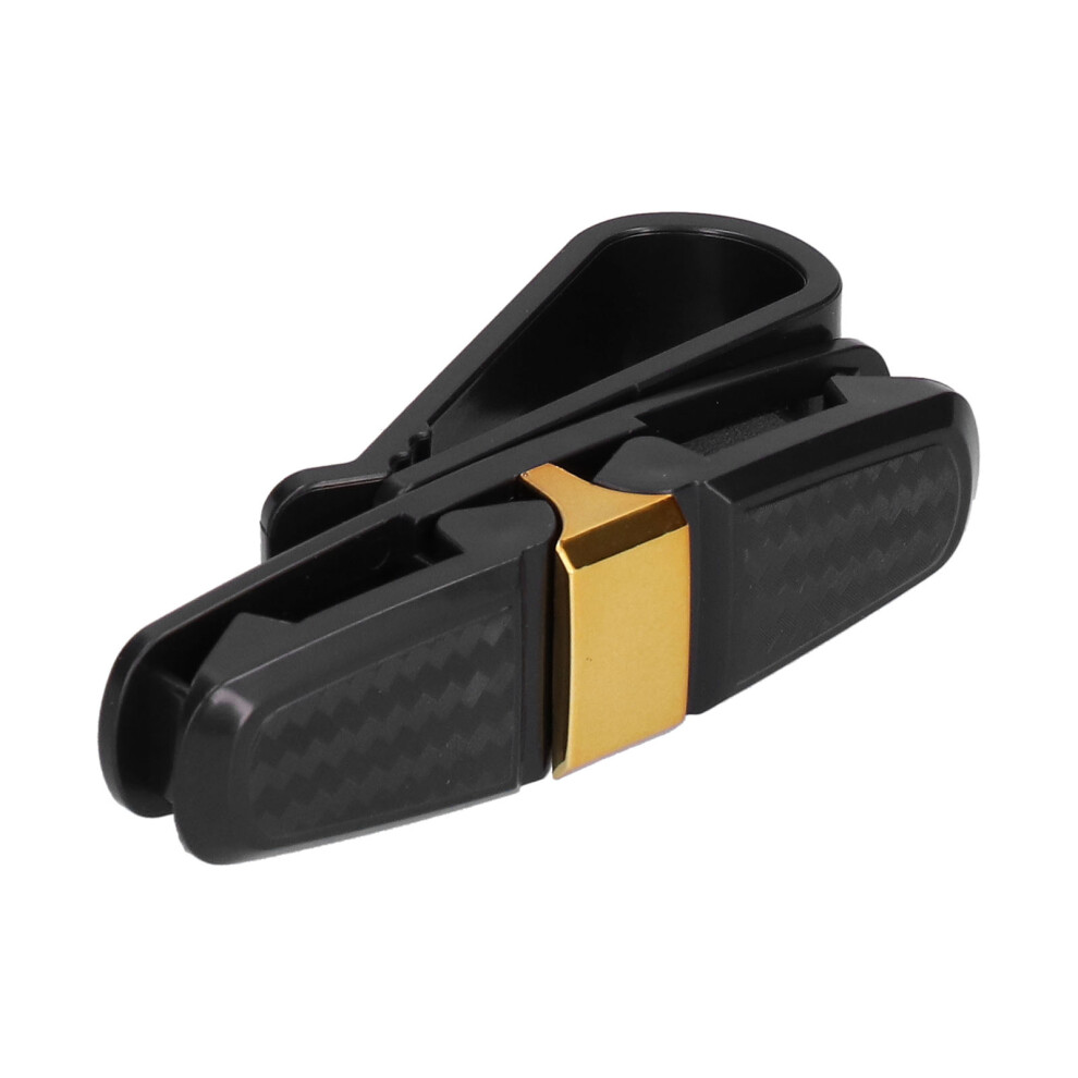 Carbon Fiber Sun Visor Glasses Clip 180 Rotatable Universal Sunglasses Holder Gold 6921378204200