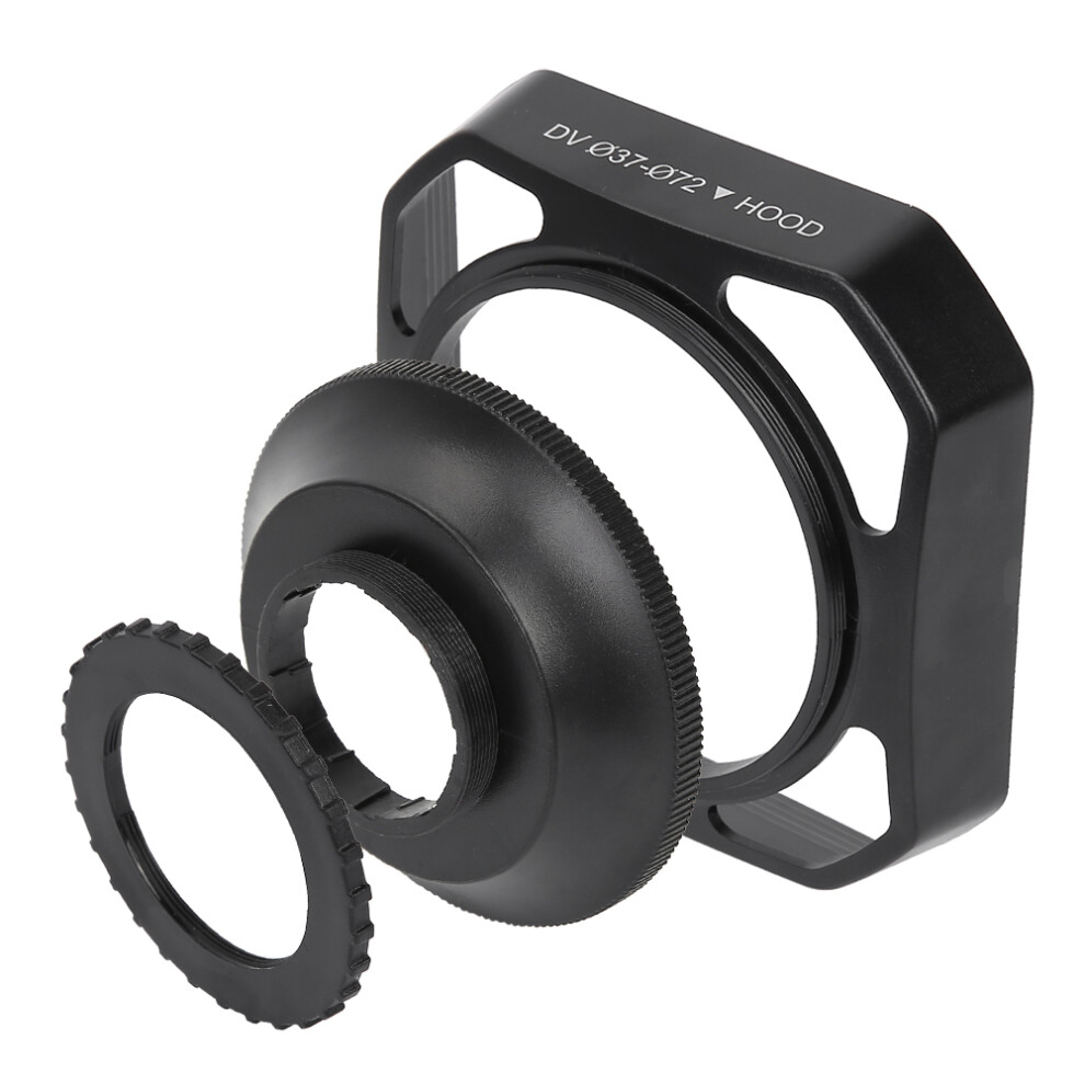 37Mm Dv Camera Lens Hood 72Mm Stopper For Video Camcorders Light/Black 9331391619818
