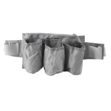 Waterproof Oxford Fabric 3-Pocket Tool Belt Pouch Electrician Organizer Gray