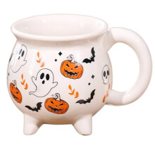 Halloween Wizard Magic Jar Ceramic Mug Decorative Ornament Pumpkin Afternoon Tea Breakfast Milk Cup Gift