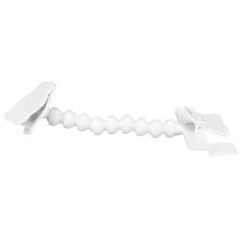 Flexibler Haustier-Selfie-Stick mit Blumenclip – Weiß, 17,6 cm