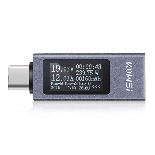 2X KOWSI Type-C Multifunctionele Digitale Display Ampèremeter Vermogensmeter  4-30V 12A Voltmeter Ampèremeter Capaciteitstester KWS-2301C 2