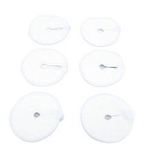 28pcs Reusable G Tube Nursing Pads 8cm Soft Bamboo Cotton White