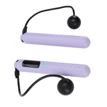 Weighted Jump Rope with Counter, 3m, Rechargeable, Purple