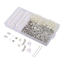 100sets DIY Guardian Angel Pendant Kit, Make Your Own Pearl Angel Pendant, Key Ring, Pendant for DIY Wedding Crafts