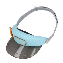Kids Fan Hat with 3 Speeds USB Rechargeable Blue ABS Silicone Portable
