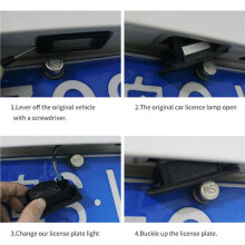 4x Car LED License Plate Light 24-SMD LED License Plate Light Suitable for 147 156 159 166