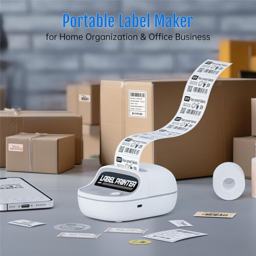 HPRT T20 Label Maker Machine with Labels RFID Auto Identification  Portable Label Printer for Office, Small Business 2