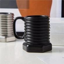 2X Divertida Taza de Café con Diseño de Tornillo, Tazas de Café de Cerámica, Tazas de Agua Novedosas,Artículos para Beber de Verano e Invierno,