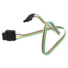 2X Voedingskabel voor Auto-Achterlicht 4-Pins Amerikaans Aanhangerharnas 4-Gaats SAE-Adapter Aanhangwagenkabel Adapter voor Aanhangerverlichting
