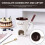 Fondue Mug Set Chocolate Cheese Milk Cream Making Set Single Butter Melter Baking Cup Candlestick White 6