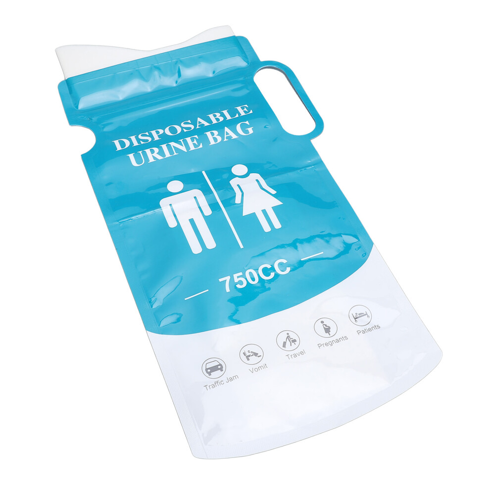 10PCS Portable Emergency Urinal Bag Rapid Solidification, 1000mL Capacity