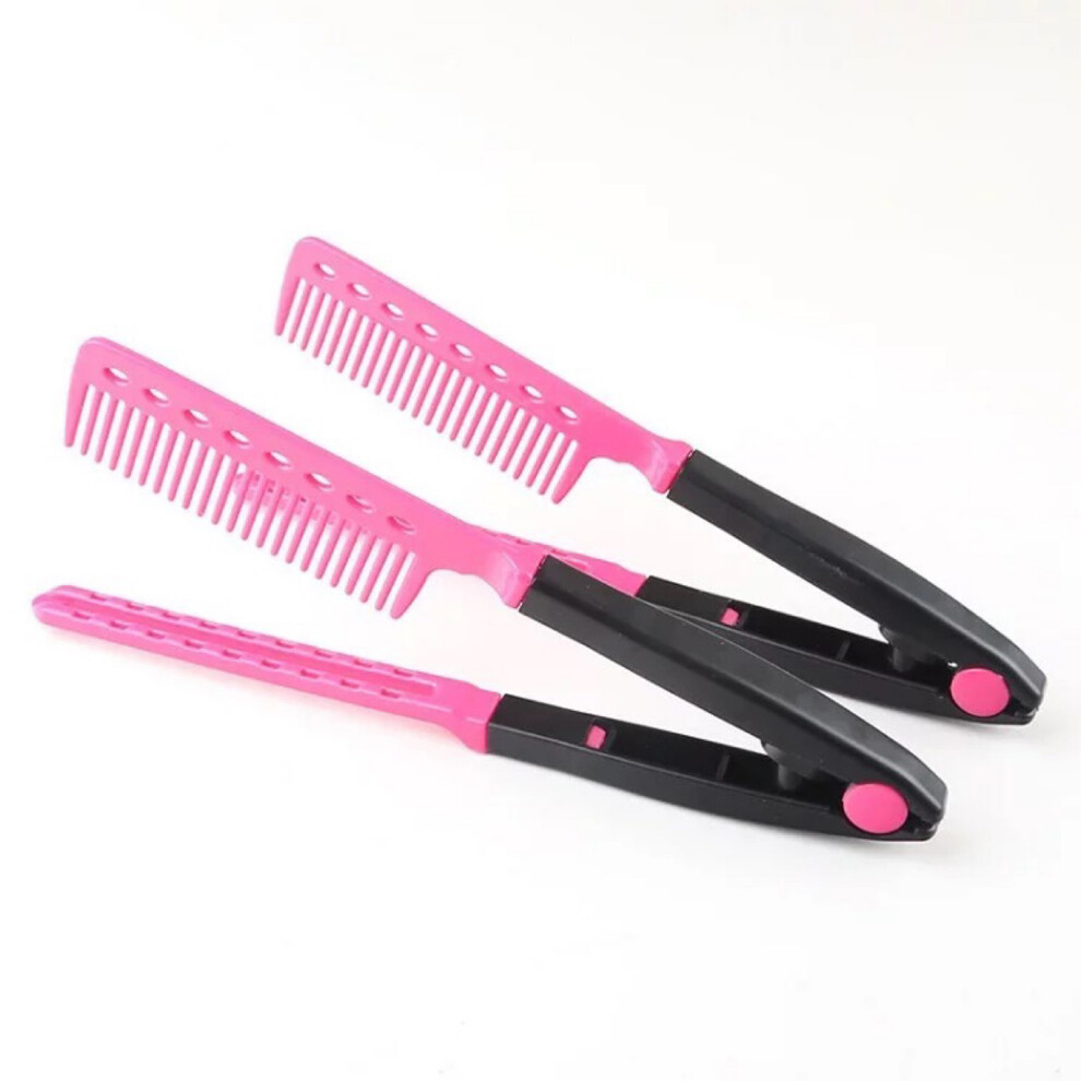 Reach-Tools (Rose Red) Curly Hair Straightening Comb - Durable