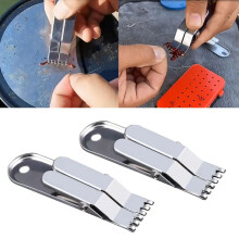 (Earthworm clip, 4PCS) Steel Worm Holder for Earthbound Fishing