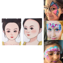 Kids Face Painting Practice Boards 2pcs Reusable Washable Makeup Templates