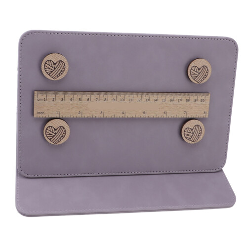 Crochet Pattern Holder Purple Fold Up Chart Keeper Needle Arts Tool
