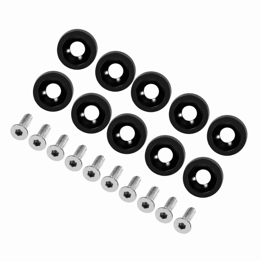 10 Pcs Aluminum+Stainless Steel M6 Anodized Countersunk Head Bolt Washers Gasket 5001391623538