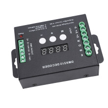 4CH RGBW LED Decoder DMX512 Controller 192W 24V Stage Lighting